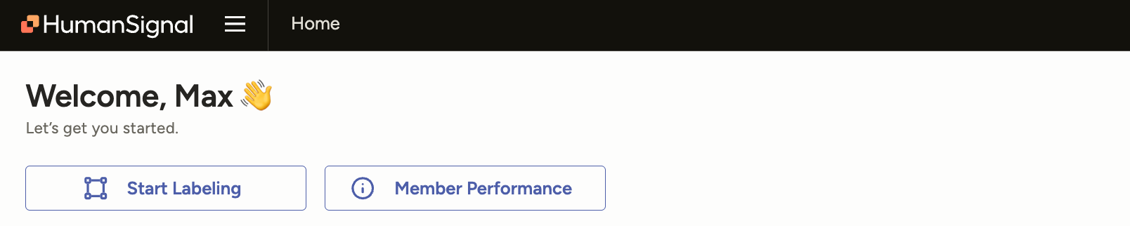 Screenshot of link on Home page